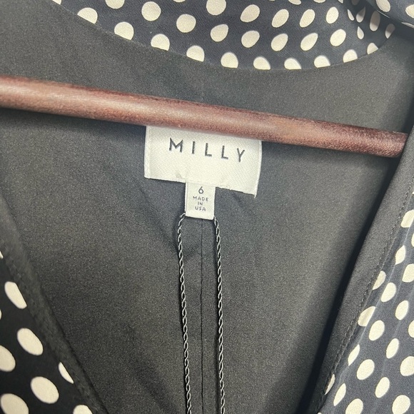 Tie-neck Polka-dot Silk Crepe De Chine Dress - Picture 4 of 8